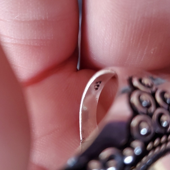 New Baltic Amber & Citrine 925 Silver Statement Ring. - Picture 15 of 16